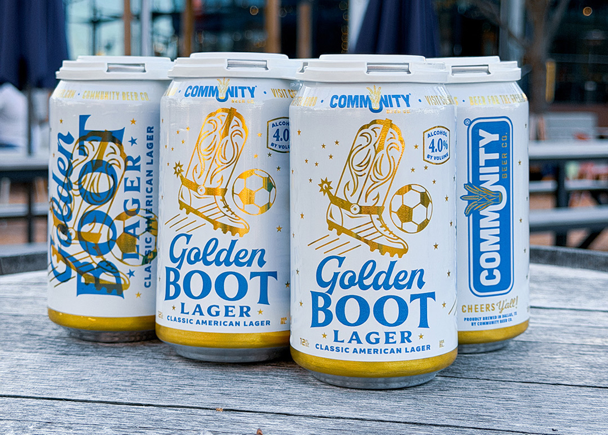 Community Beer Co.'s Golden Boot Lager was brewed in honor of the FIFA World Cup, offering soccer fans a crisp, easy-drinking beer throughout the tournament. | Photo by Community Beer Co.