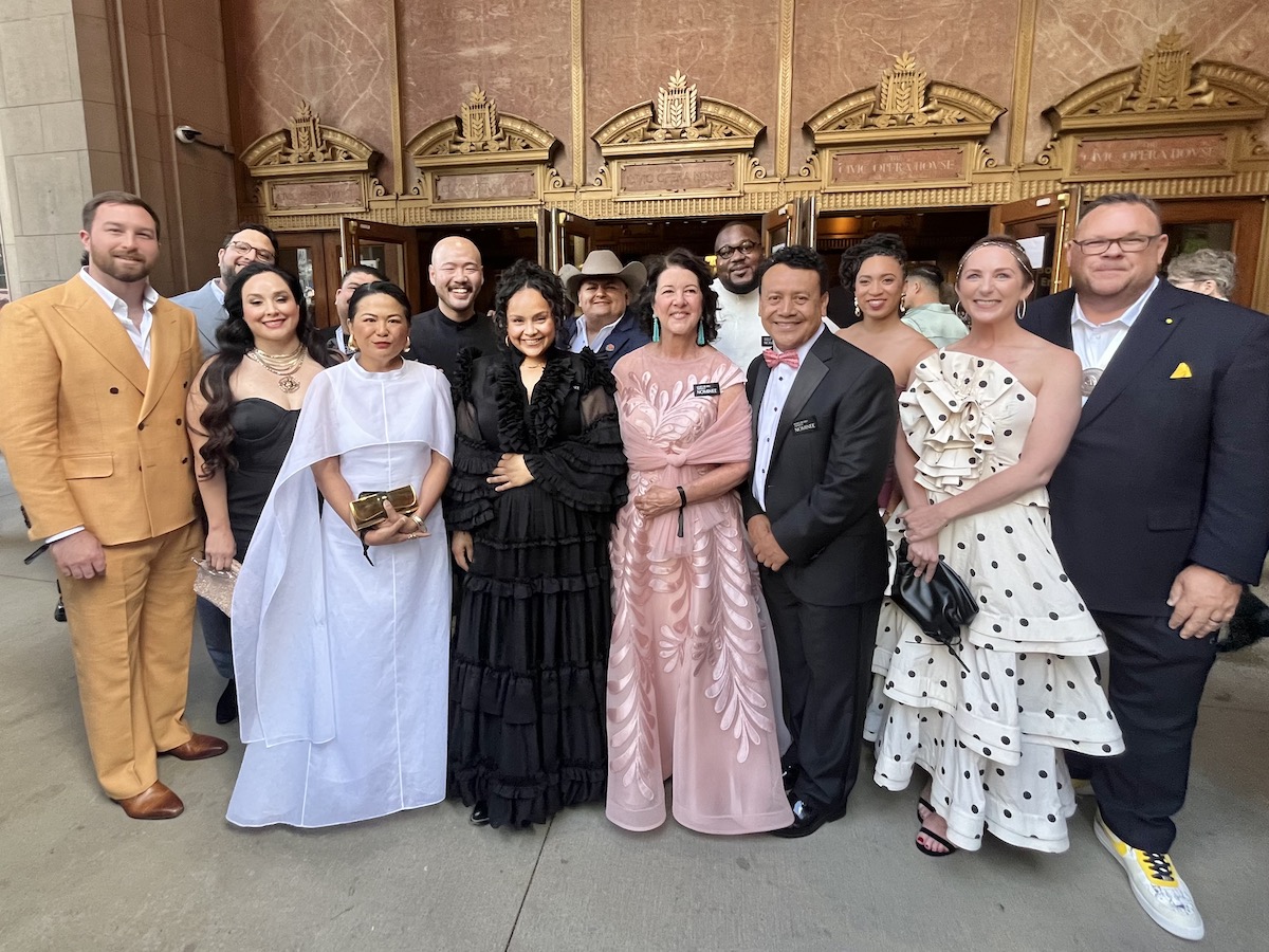 Houston restaurant and chef nominees and past winners pose at Lyric Opera of Chicago ahead of the 2026 James Beard Foundation Awards. | Photo by Paula Murphy