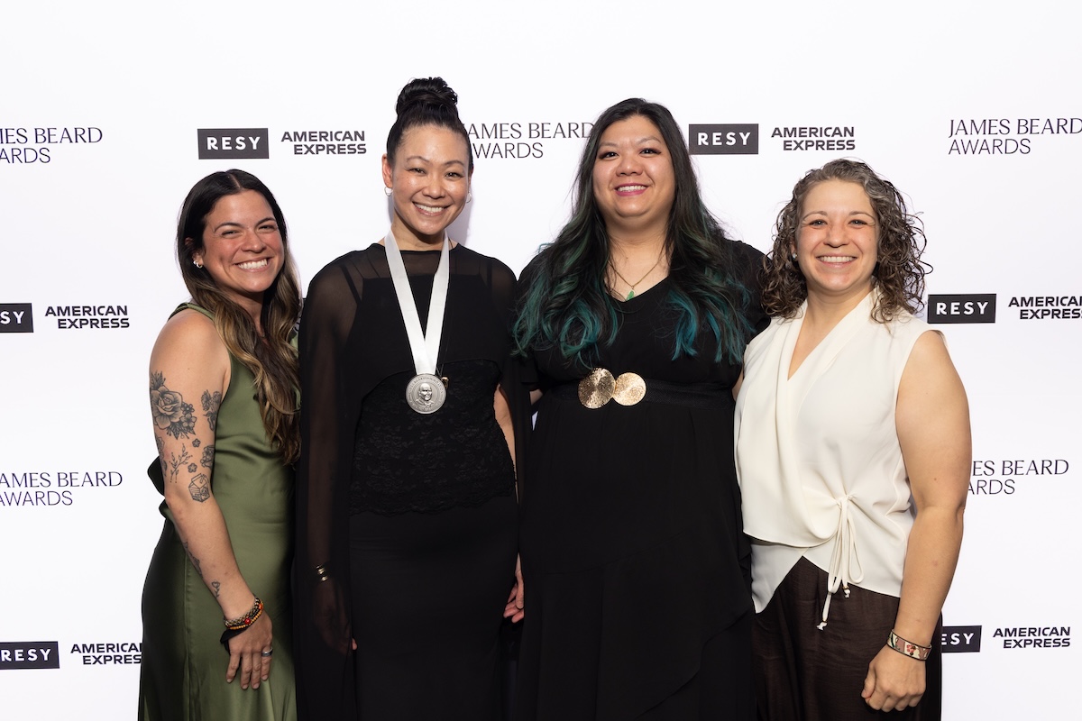 Penelope Wong and her Yuan Wonton team at the 2026 James Beard Awards. | Photo by Galdones Photography / James Beard Foundation