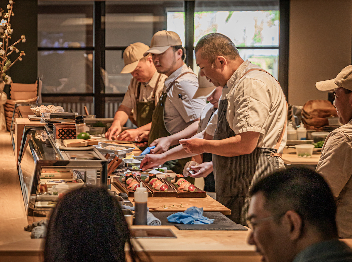 Chef Manabu “Hori” Horiuchi behind the sushi counter at Katami. | Photo by Zachary Horst