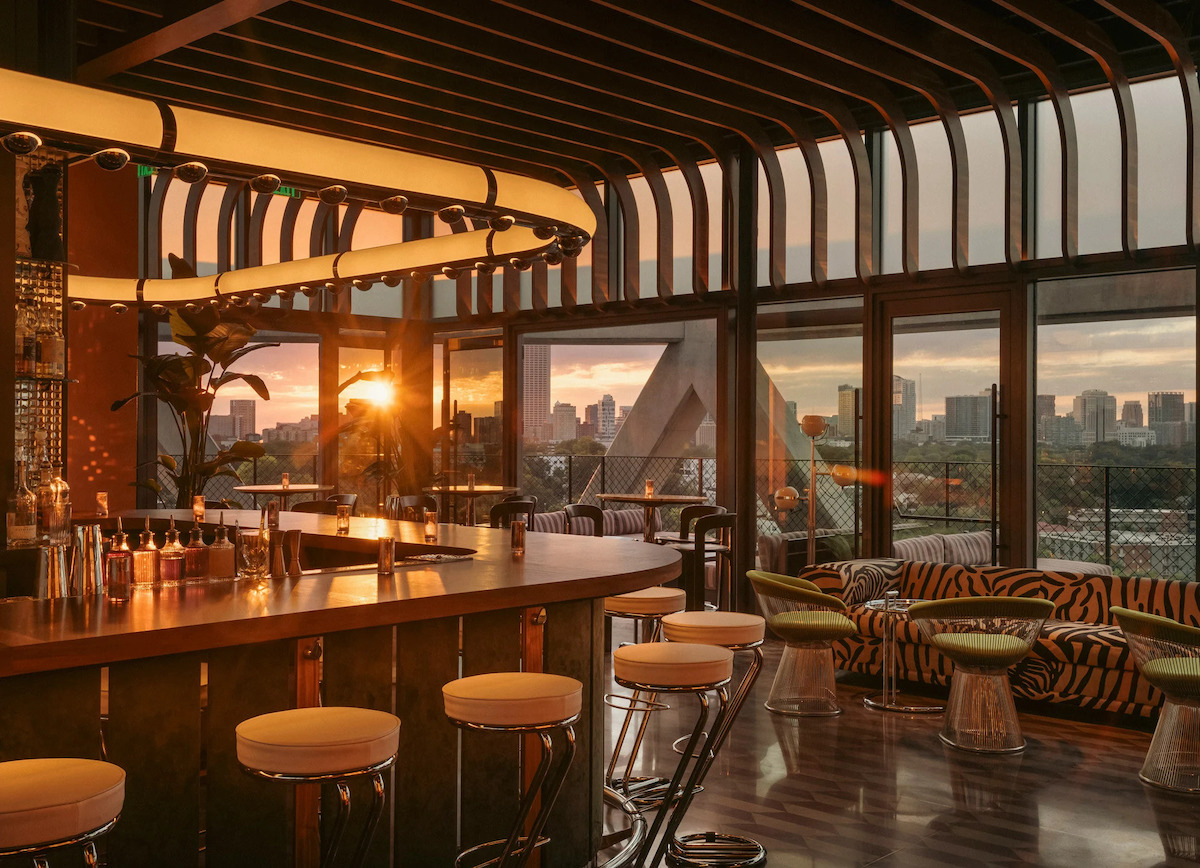 Moonlight at the FORTH Hotel combines sleek design, skyline views, and intimate lounge seating. | Photo by Moonlight
