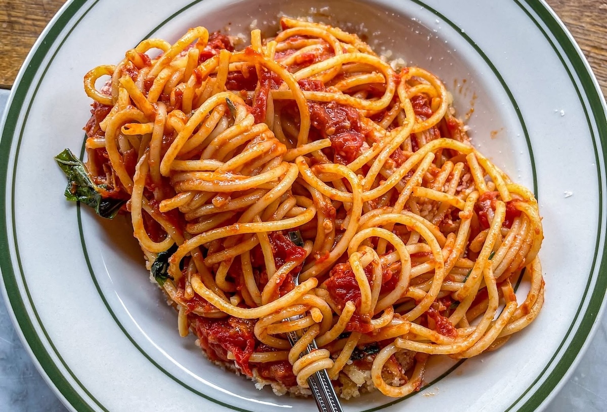 NYC_Café Spaghetti_pasta - DiningOut Even the name sounds kid-friendly. | Photo courtesy of Café Spaghetti