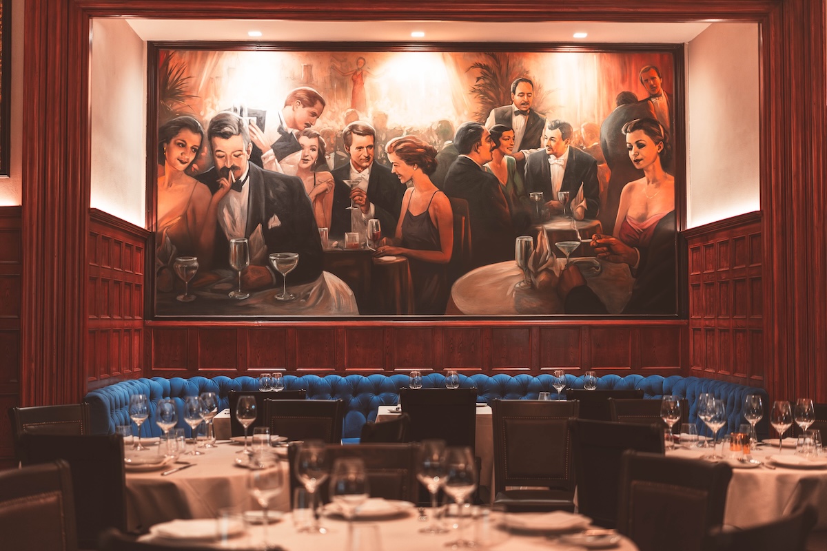 NYC_Delmonicos_Exterior_credit to Delmonicos - DiningOut A mural inside Delmonico's in New York. | Photo courtesy of Delmonico's