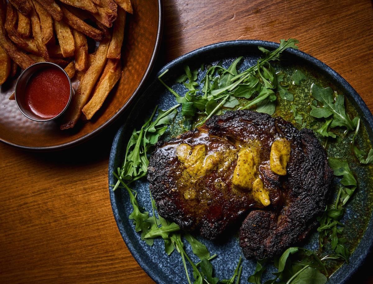 NYC_Lore_by_Sukhbir Channa_Ribeye + Masala Fries - DiningOut Ribeye and Masala Fries at Lore in Brooklyn. | Photo by Sukhbir Channa