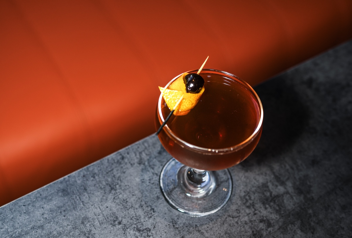 NYC_NY Distilling Company_Jaywalker_Manhattan_hor - DiningOut The signature Manhattan at Jaywalker. | Photo courtesy of NY Distilling Company