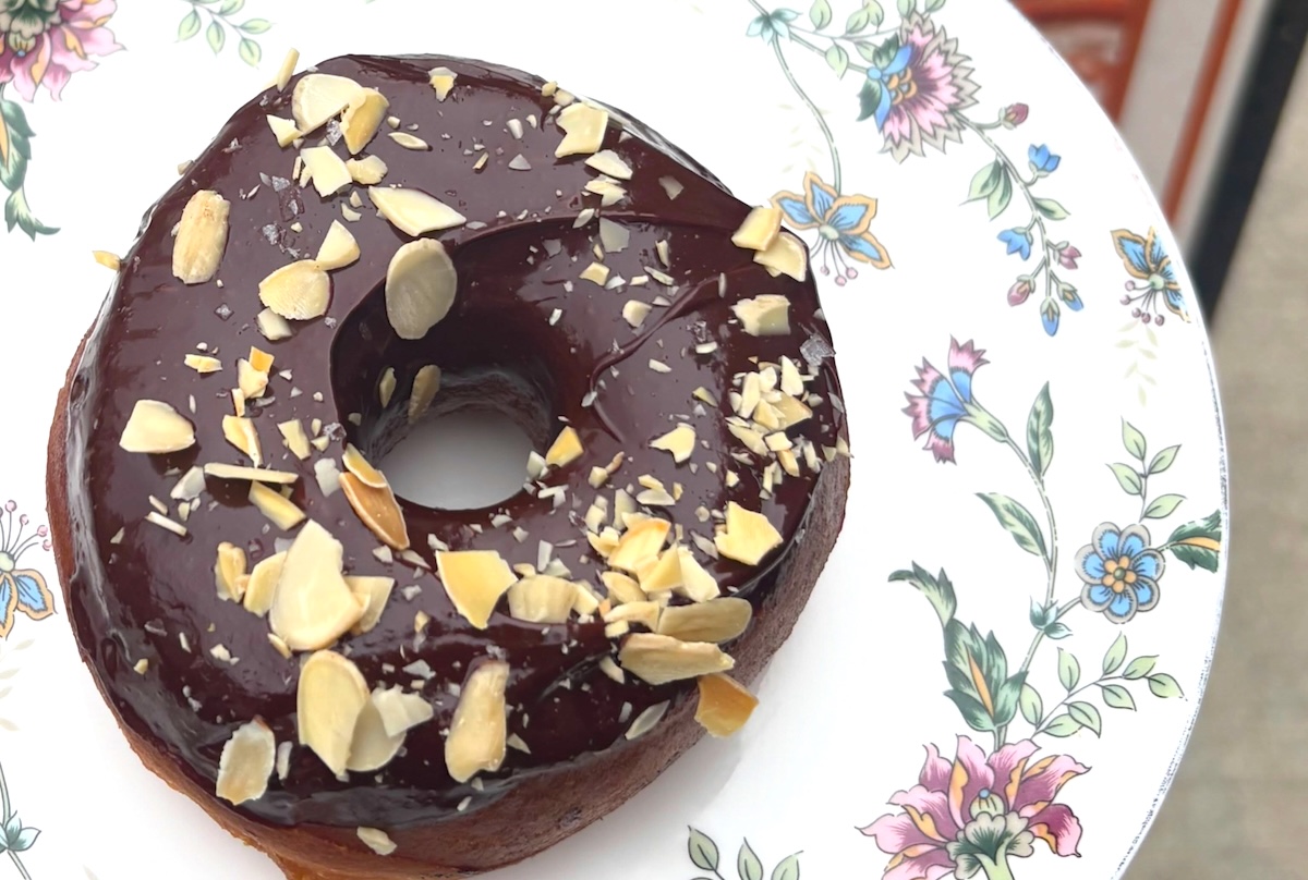 New doughnuts on the menu, like this chocolate-almond one. | Photo courtesy of Strange Delight