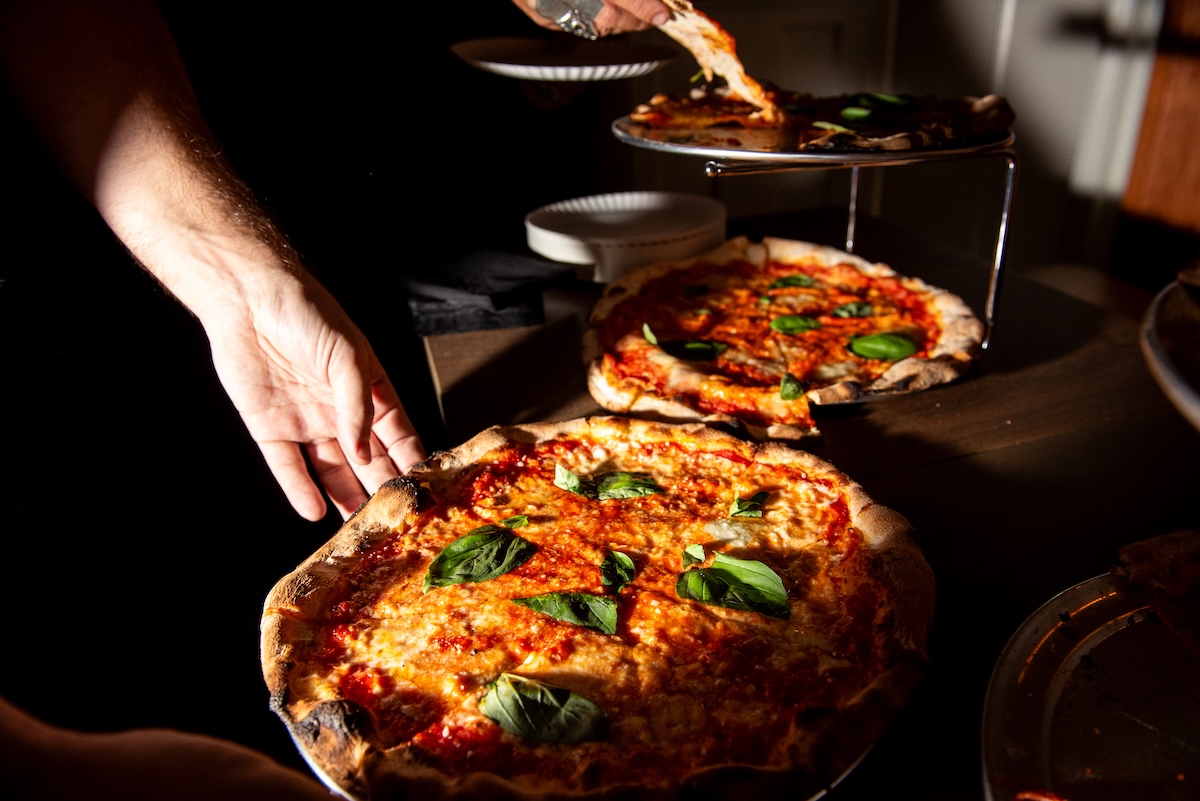 NYC_Ziggys Roman Café_Preview Party Food - Photo Credit_ Gabi Porter_Ziggys Roman Cafe - DiningOut Pizza at Ziggy’s Roman Café. | Photo by Gaby Porter