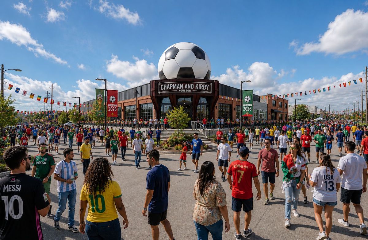 Soccer fans from around the world converge on Chapman & Kirby during FIFA World Cup 2026 festivities in Houston. | Photo by Chapman & Kirby