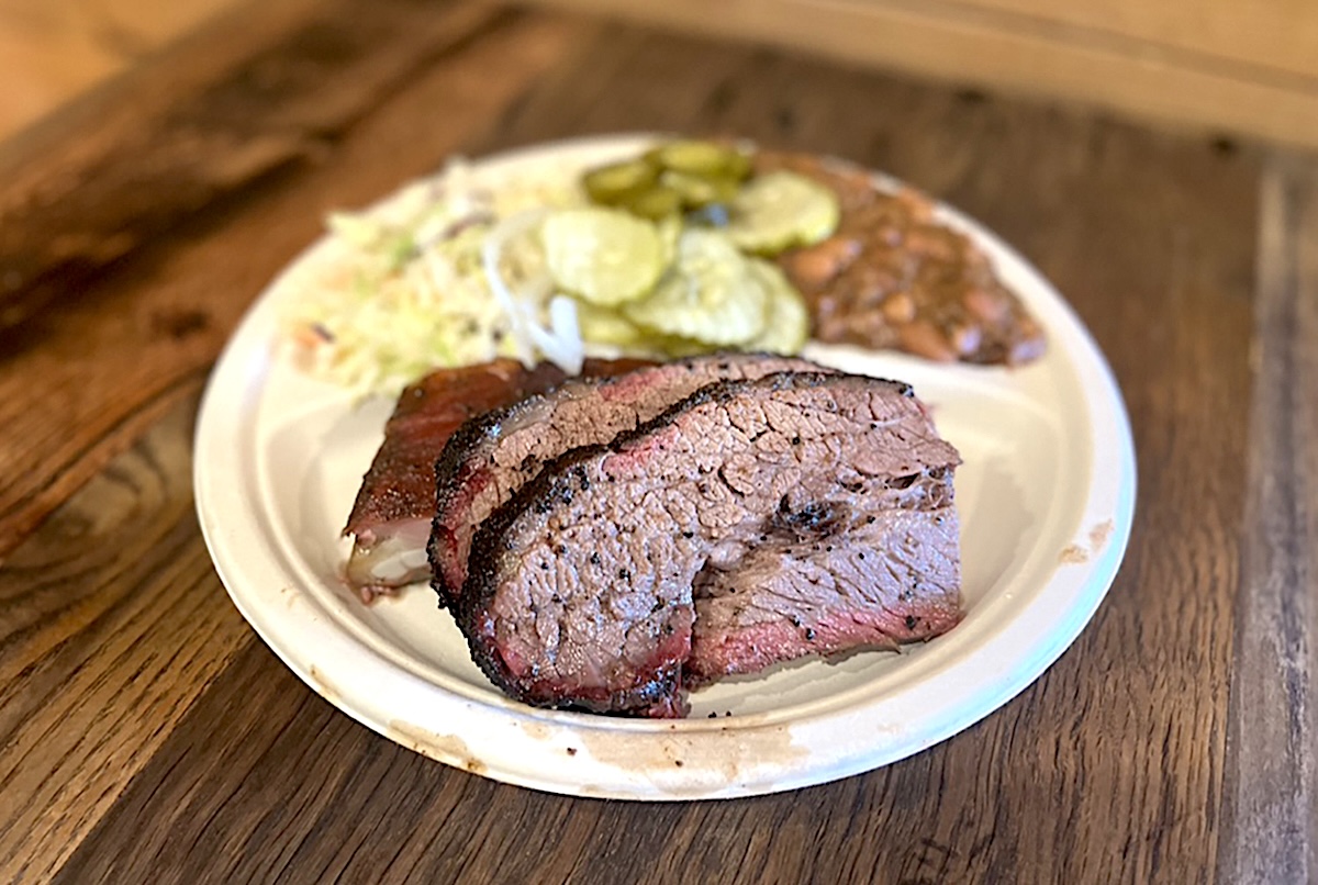 PHX_Little_Miss_BBQ_Brisket plate - DiningOut The brisket is the signature item at this Phoenix restaurant. | Photo courtesy of Little Miss BBQ