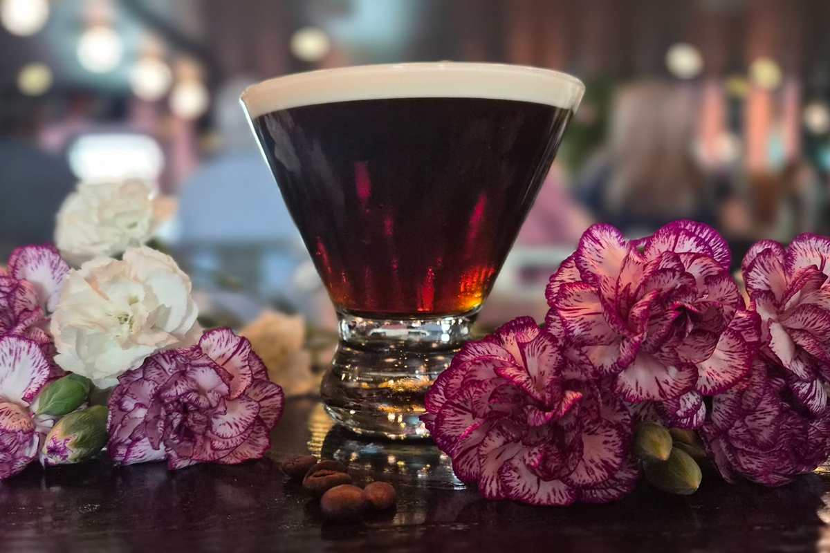 The Espresso Martini at Royale Kitchen & Cocktails is made with Brick Road’s coffee. | Photo courtesy of Royale Kitchen & Cocktails
