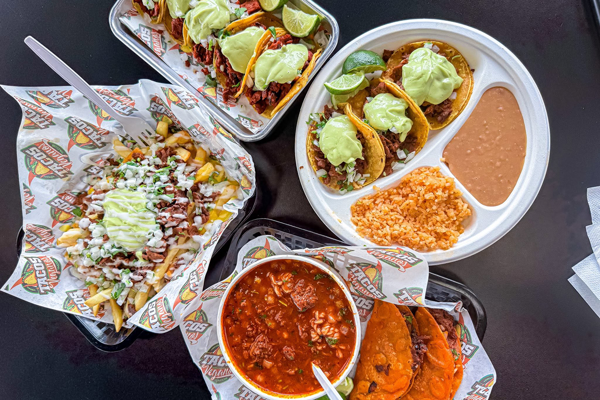 PHX_Tacos Veganos - DiningOut The plant-based tacos from Tacos Veganos are Hagen’s and Shank’s go-to delivery meal. | Photo courtesy of Tacos Veganos