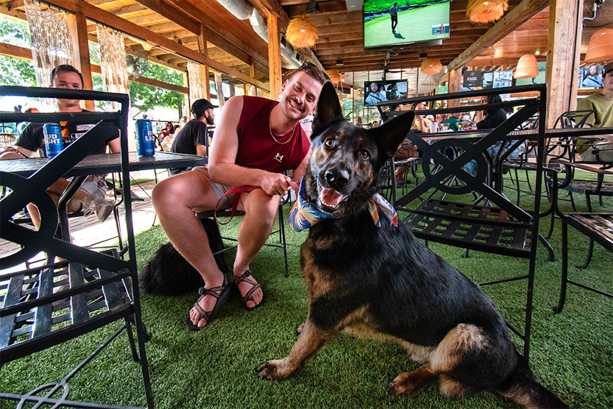 Park Tavern’s dog-friendly patio sits just steps from Piedmont Park Dog Park, making it a popular stop for drinks and bites after a walk. | Photo by Park Tavern