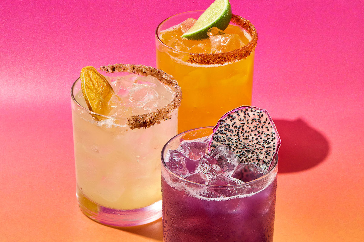 Mellow Mushroom's vibrant Moondust Margarita combines Espolòn Blanco tequila with dragonfruit and pineapple for a tropical twist on the classic. | Photo by Mellow Mushroom.
