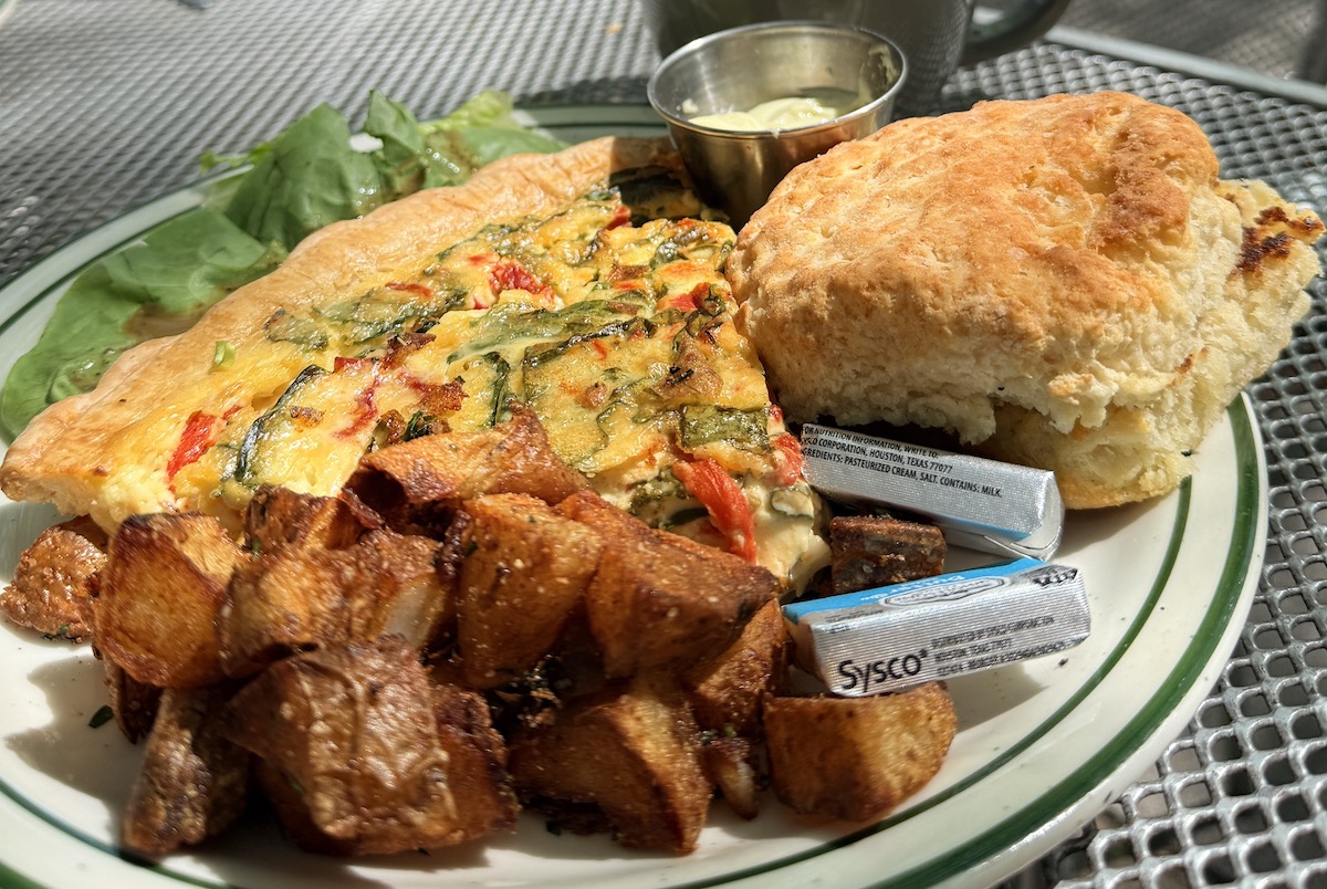 The quiche breakfast plate at Big City Bread. | Photo by Sarah Bisacca