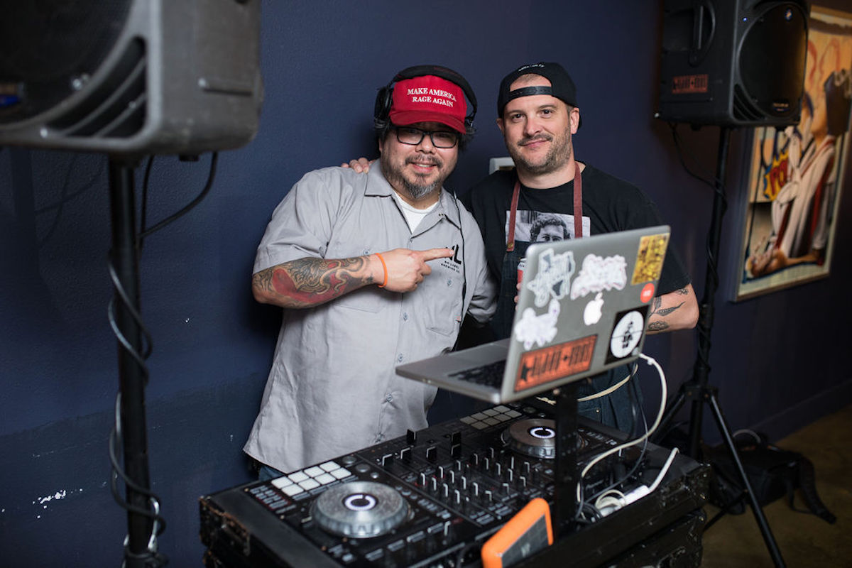 Robin Wong and Ryan Lachaine at a previous Booze Can Sunday at Riel. | Photo by Riel