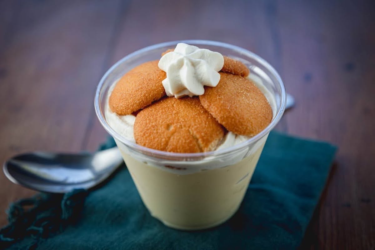 House-made banana pudding at Roegel's Barbecue Co. gets a subtle boost from bourbon, adding depth to the classic Southern dessert. | Photo by Roegel' Barbecue Co.