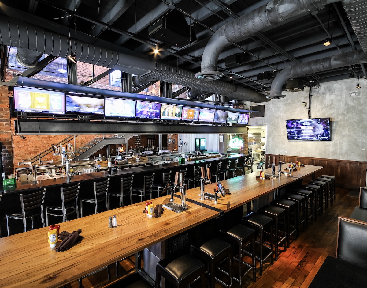 With dozens of screens, multiple bars, and an in-house brewery, STATS Brewpub is one of downtown Atlanta's premier game-day destinations. | Photo by STATS Brewpub