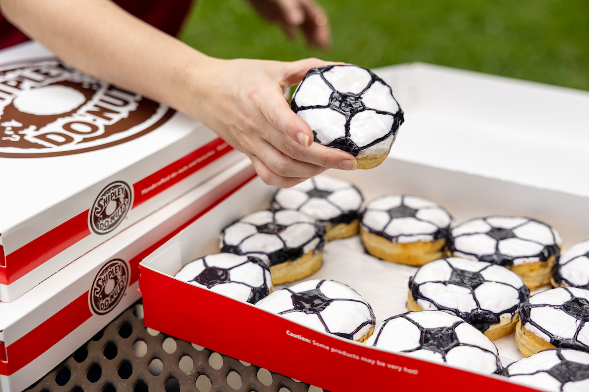 Specialty soccer doughnuts at Shipley Do-Nuts. | Photo by Josh Hays