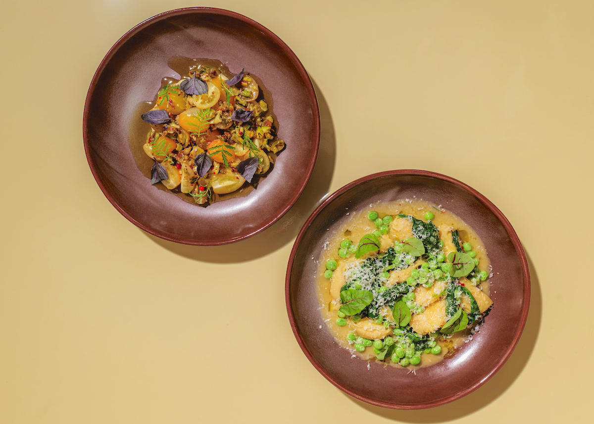 Seasonal dishes, including agnolotti with English peas and sheep’s cheese, will be featured on the dinner menu at Walkers’. | Photo by Dacoge Media