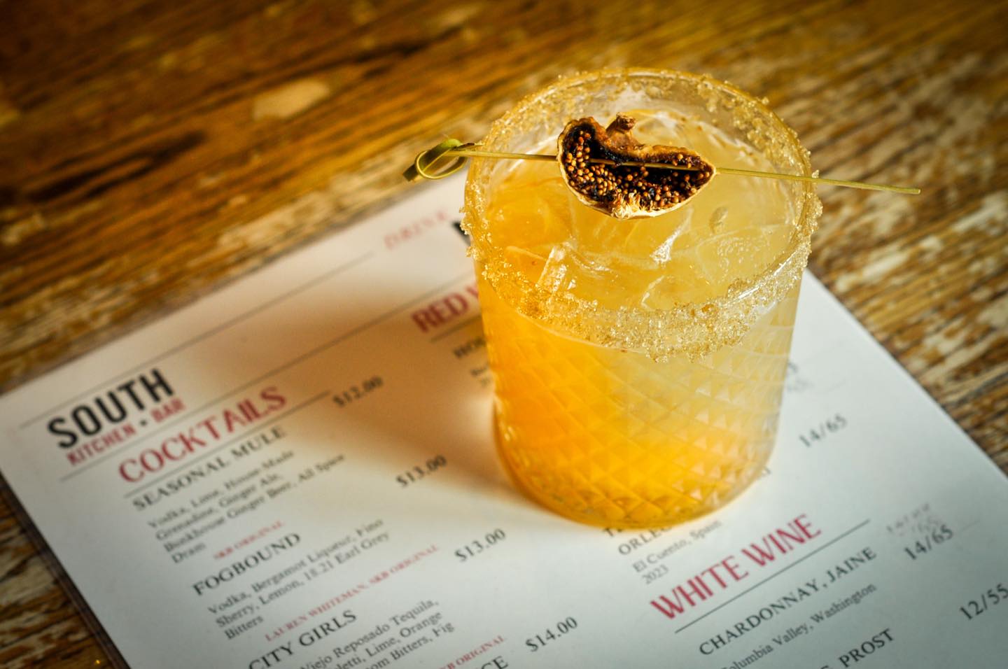 South Kitchen + Bar - DiningOut A seasonal cocktail at South Kitchen + Bar pairs fresh ingredients with Southern hospitality inside one of Downtown Athens' most beloved hangouts. | Photo by South Kitchen + Bar