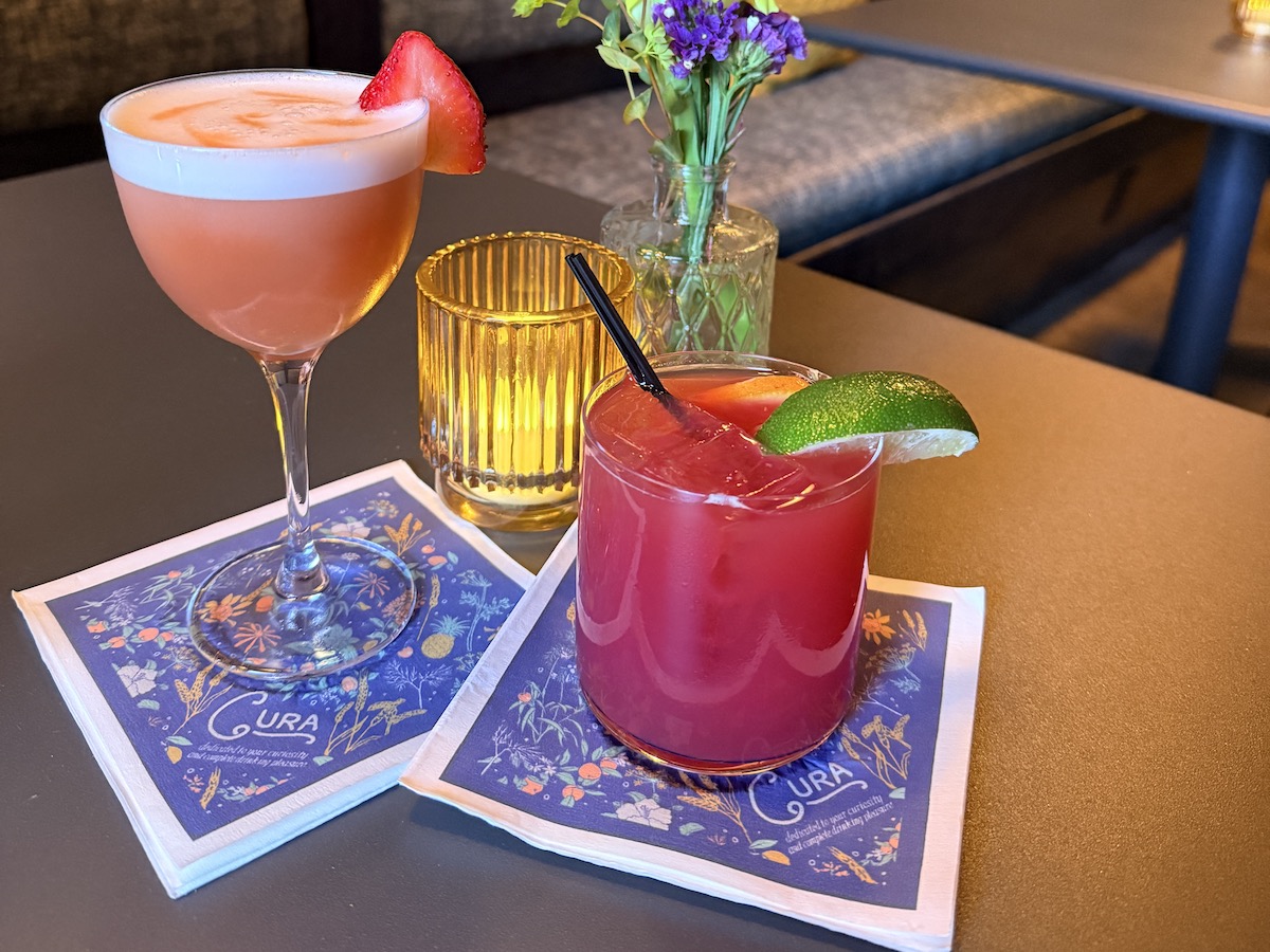 Cura credit Sarah Bisacca - DiningOut Seasonal cocktails at Cura highlight the distillery's house-made spirits and creative approach to classic recipes. | Photo by Sarah Bisacca