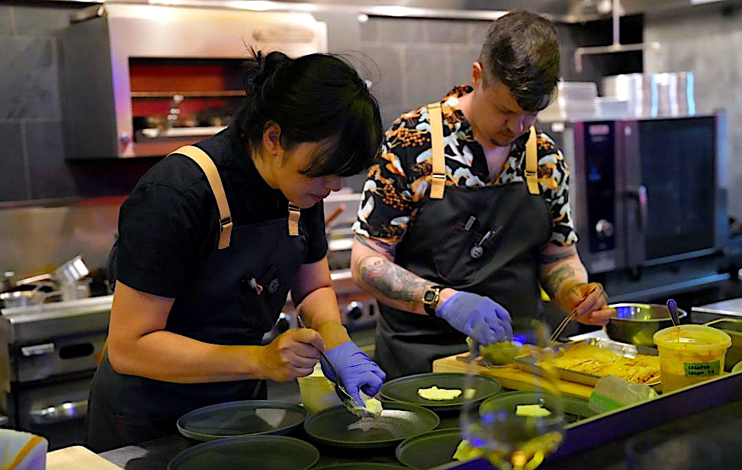 The chefs working their pop-up at BearLeek. | Photo courtesy of Magnolion
