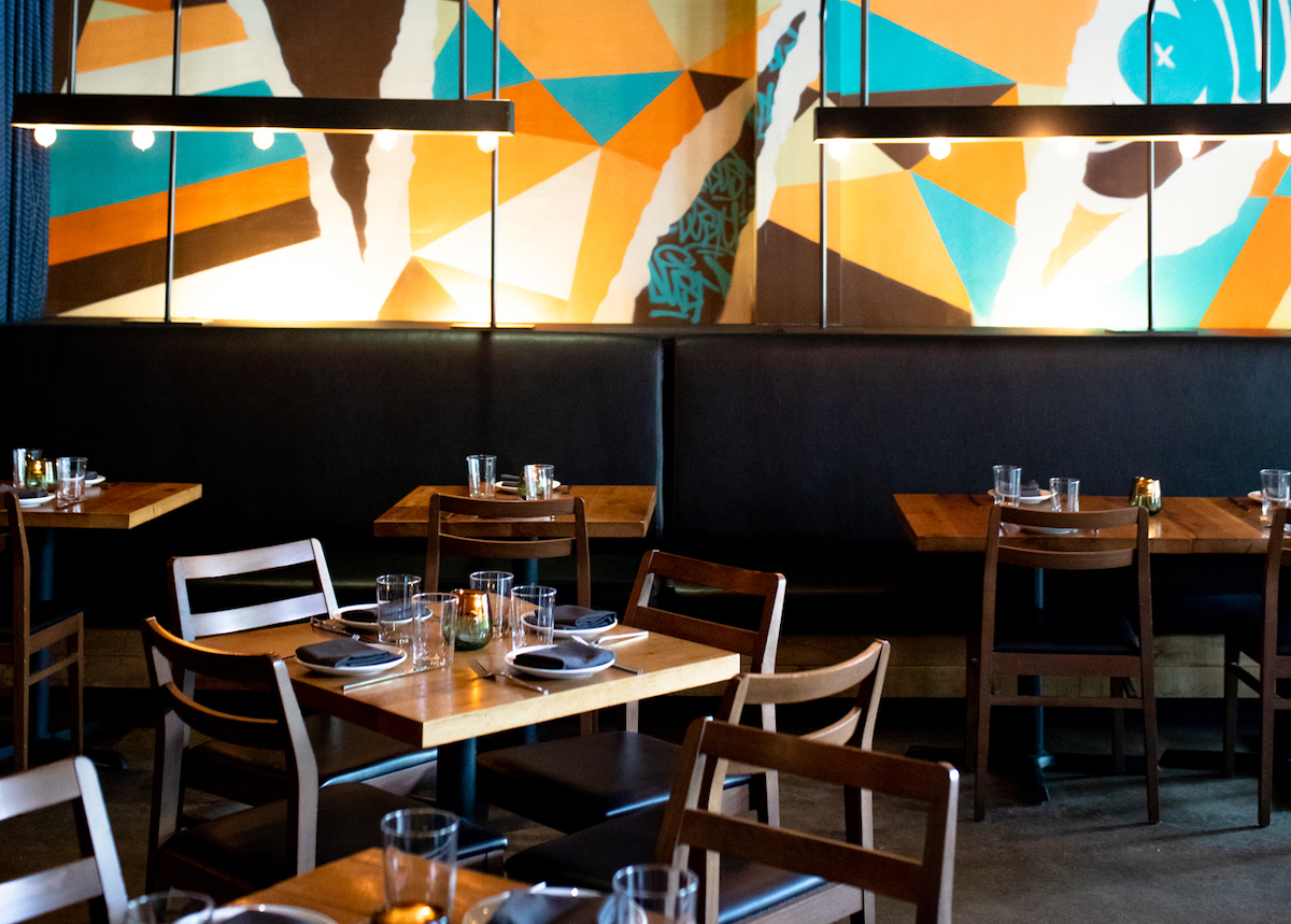 Interiorcredit MO Social - DiningOut The splashy interior of Double Zero Atlanta. | Photo by MO Social
