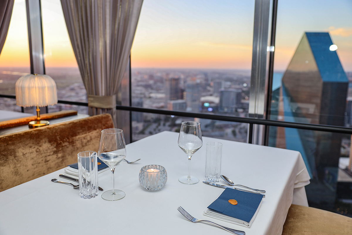 Monarch offers one of Dallas' most spectacular Fourth of July dining experiences, pairing panoramic skyline views with a special prix-fixe dinner and fireworks. | Photo by Maple Hospitality Group