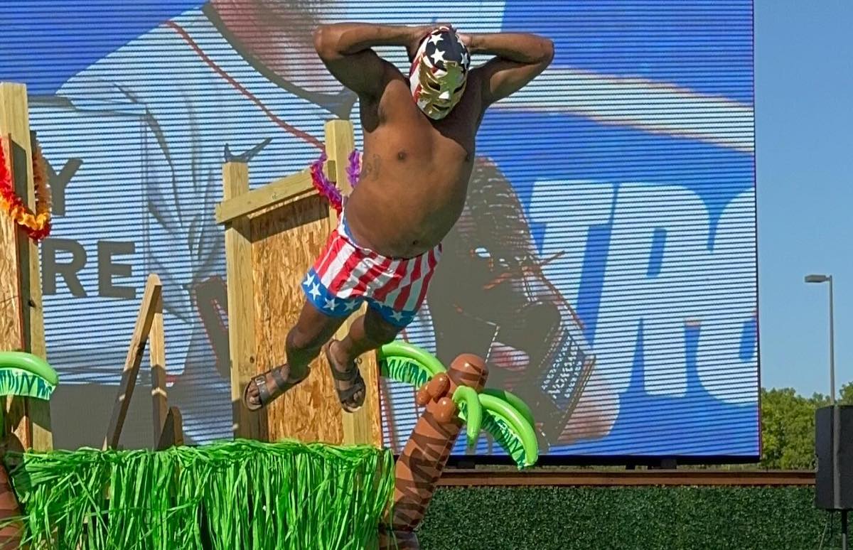 Competitors will battle for cash prizes and bragging rights during Little Woodrow's EaDo Belly Flop Competition on July 25, with proceeds benefiting the Houston Fire Department. | Photo by Little Woodrow's