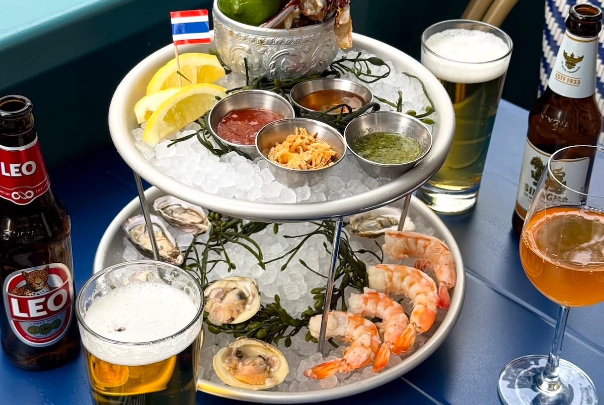 Seafood towers and great drinks dominate Cheeky Hour. | Photo courtesy of Fish Cheeks