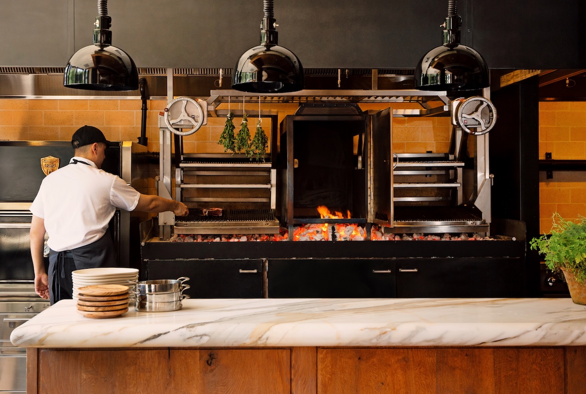 The live-fire grill at Graciela in NYC. | Photo by Karissa Ong