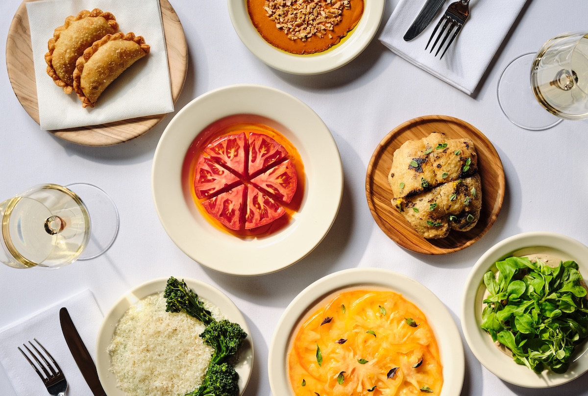 Check out the spread of vegetable side dishes at Graciela in NYC. | Photo by Nico Schinco