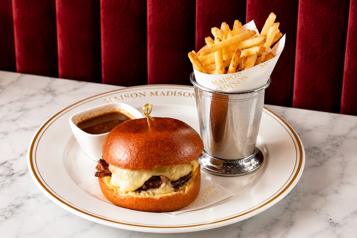 A perfect cheeseburger at Maison Madison. | Photo by Chantal Khoury