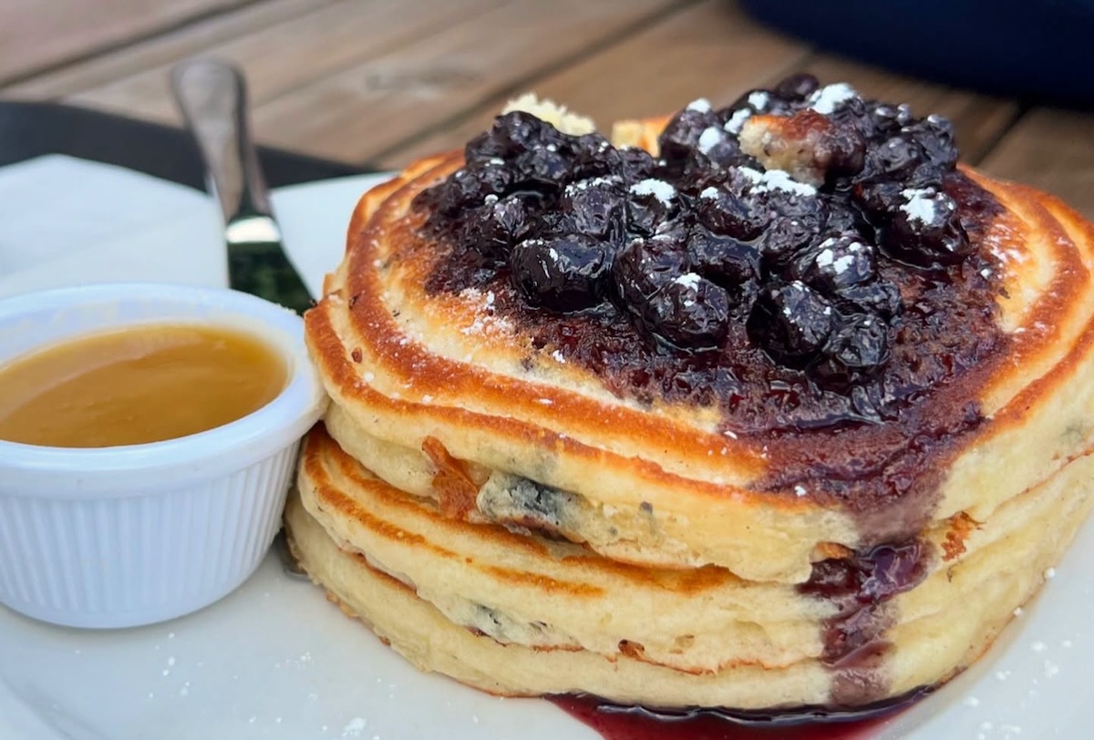 A beautiful stack of blueberry pancakes. | Photo courtesy of Clinton Street Baking Company