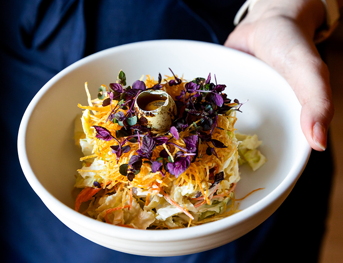The Birds Nest Salad at Neighborhood Sushi is a feast for the eyes. | Photo by Justin Cook