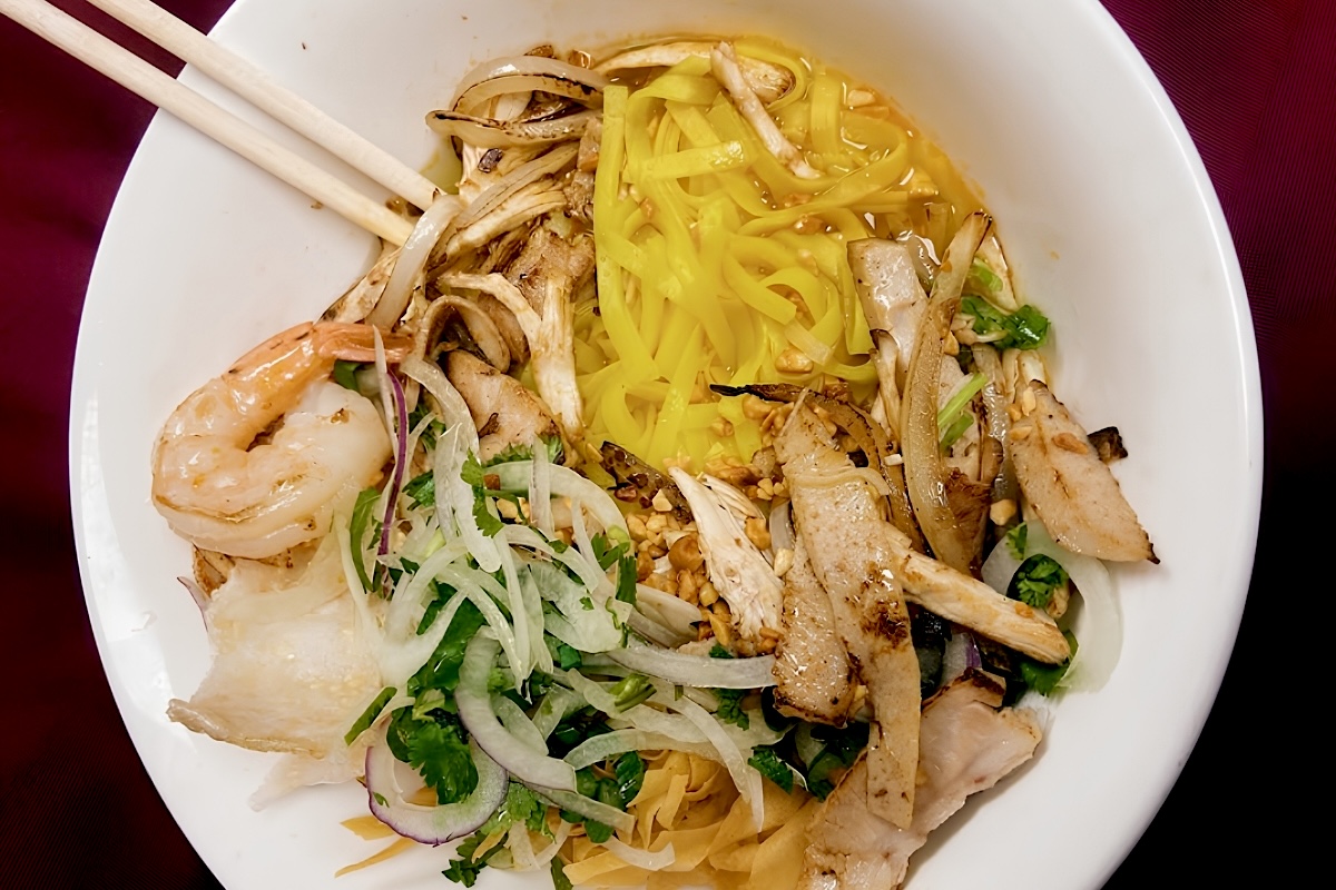 The Mì Quảng an egg noodle pork chicken and shrimp soup. | Photo courtesy of Little Saigon Restaurant