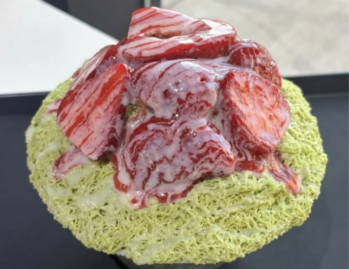 Wicked Snow - DiningOut The Strawberry Matcha Snowflake at Wicked Snow. | Photo by Wicked Snow