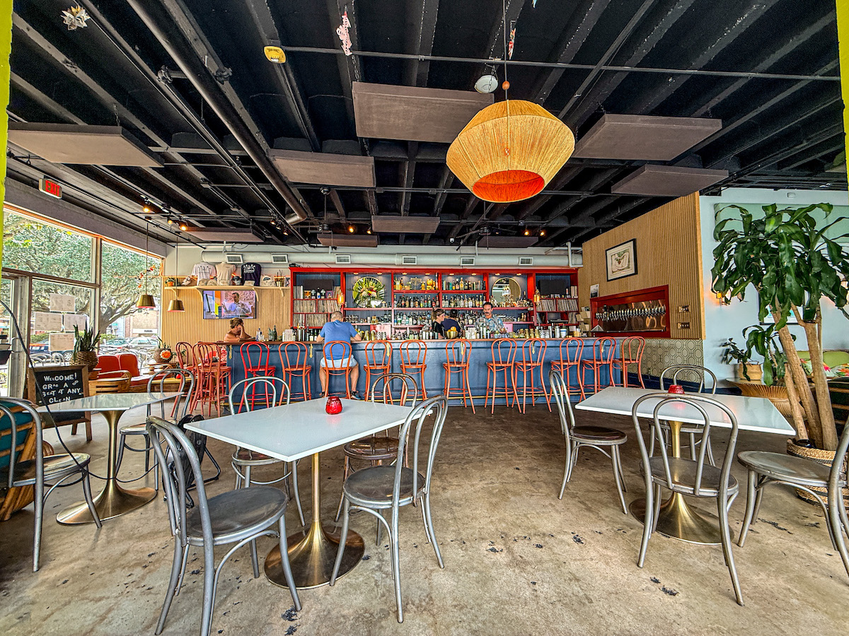 Retro décor, inventive cocktails, and globally inspired small plates make Savoy Society one of Savannah's liveliest neighborhood hangouts. | Photo by Sarah Bisacca