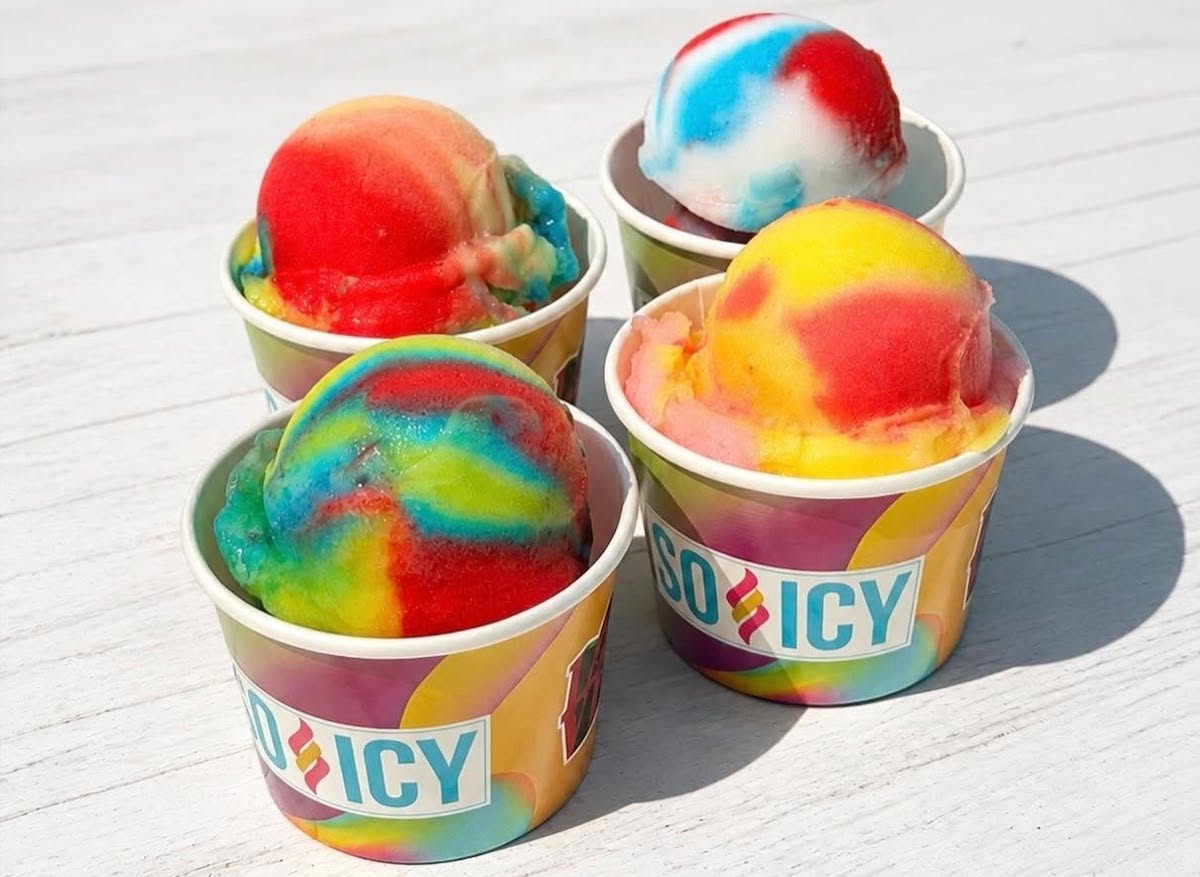 Philadelphia-style water ice in vibrant colors at So Icy. | Photo by So Icy