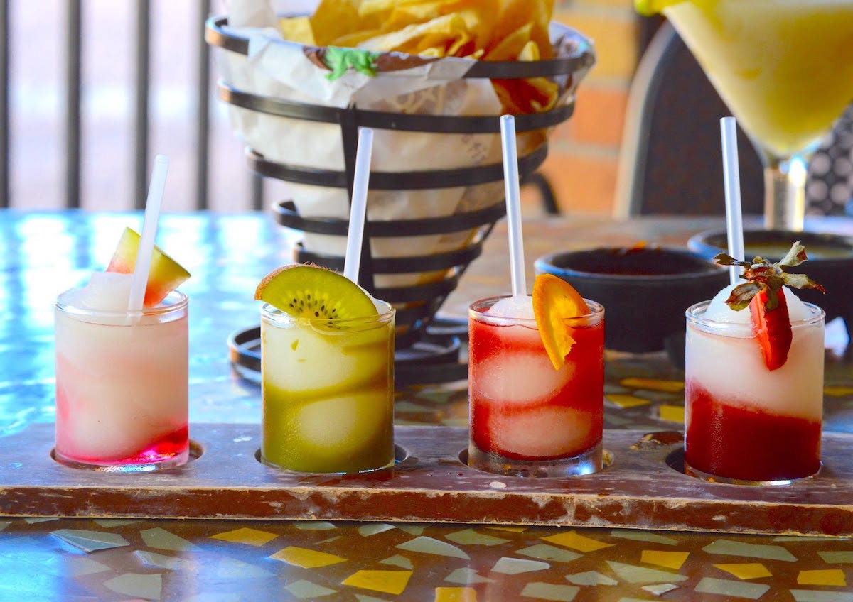 Colorful frozen margaritas at Cafe Adobe, one of the longtime Houston restaurants readers remembered fondly in DiningOut’s Facebook poll. | Photo by Cafe Adobe