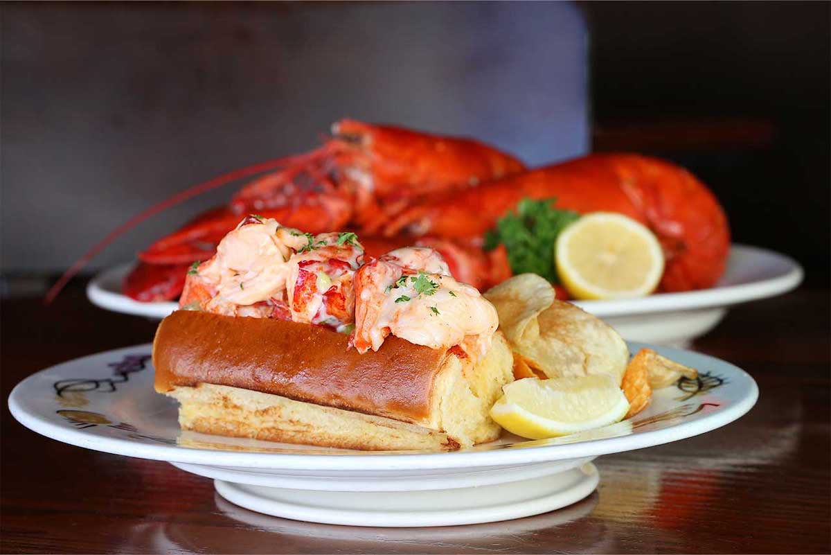 Atlanta Fish Market - DiningOut Atlanta Fish Market offers both Maine- and Connecticut-style lobster rolls, including a chilled version dressed with lemon-celery mayo and served on a butter-toasted New England bun. | Photo by Atlanta Fish Market