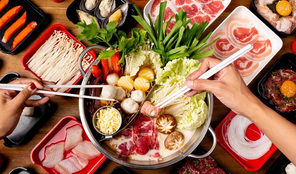 Bring the family or a gaggle of friends for this feast. | Photo courtesy of Denver Hot Pot & BBQ
