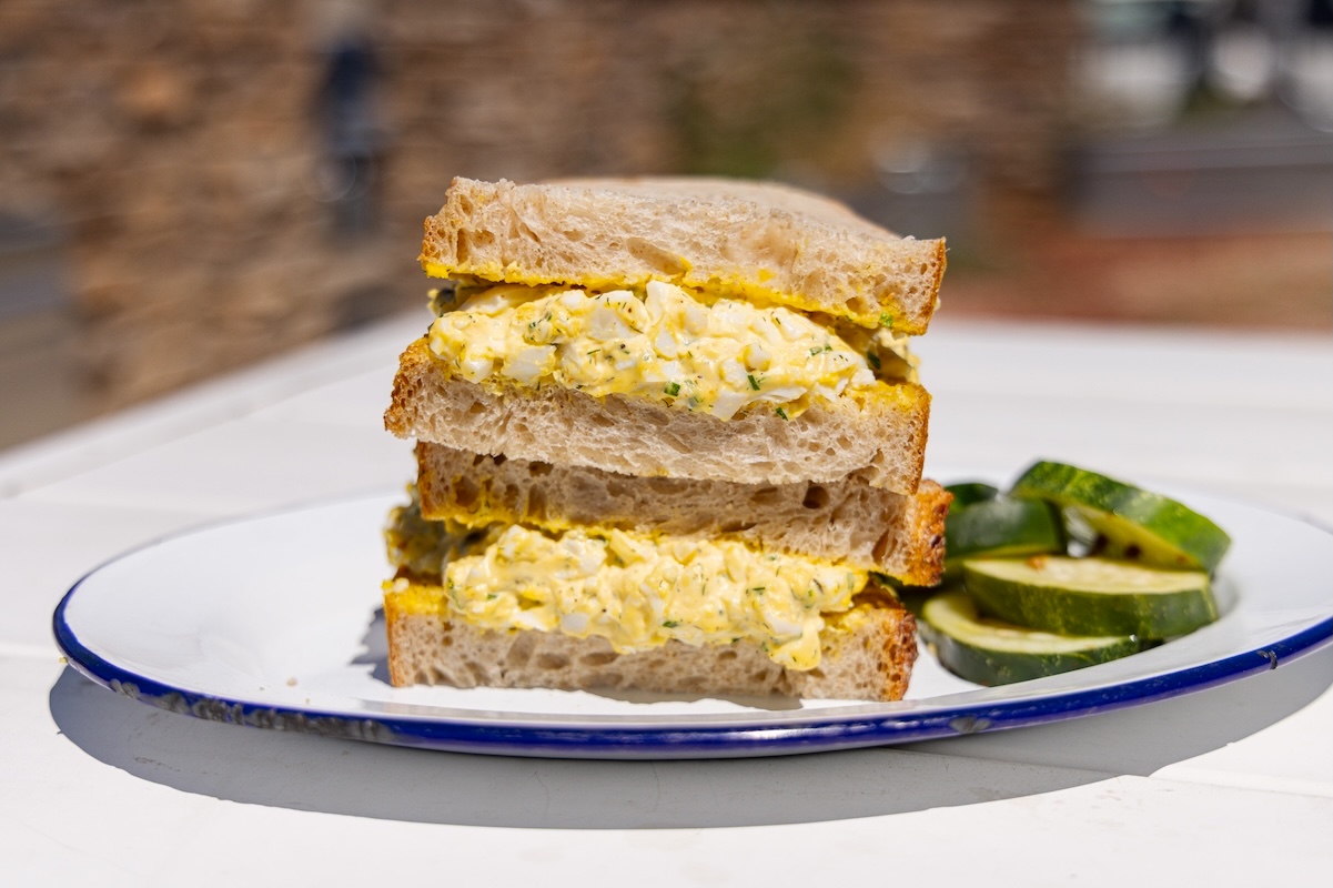 It's National Sandwich Month and this egg salad version is calling our name. | Photo courtesy of Leven Deli