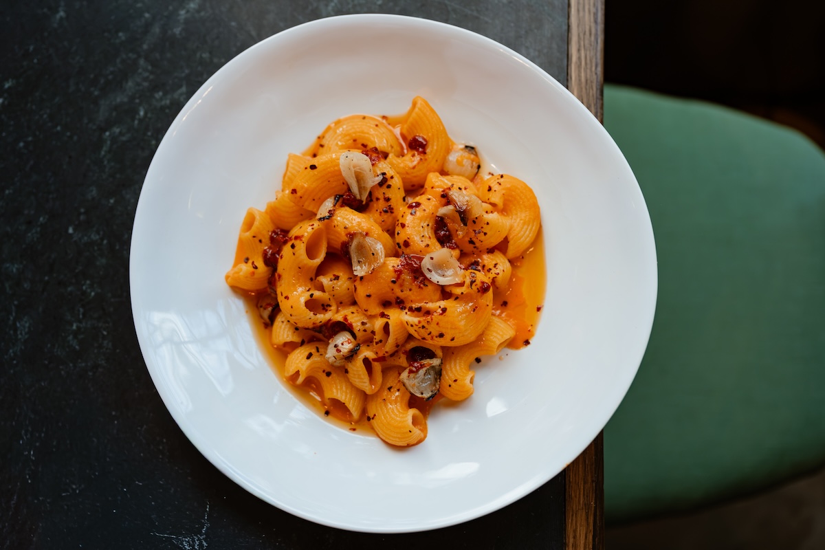 The Lumache pasta dish at Soda Club Denver. | Photo by Lucy Beaugard