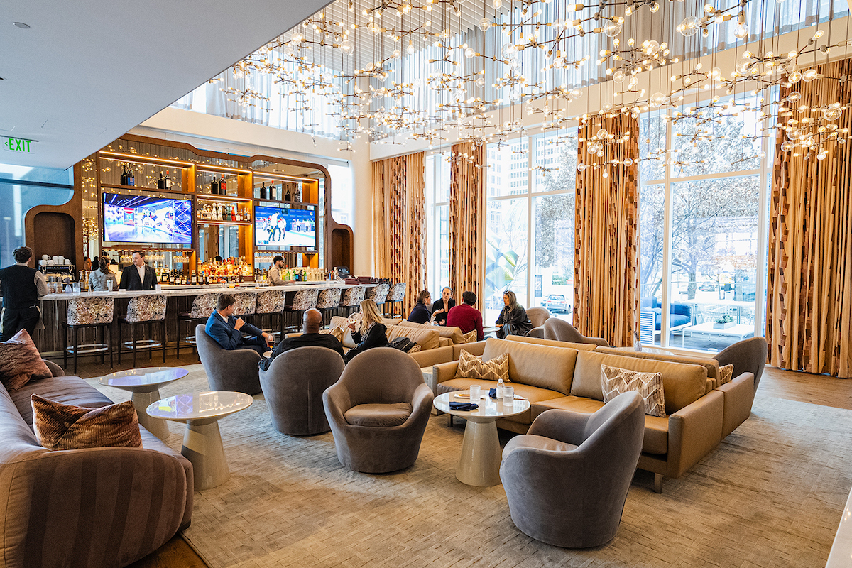 The light-filled lounge at Astra Kitchen + Lounge inside HALL Arts Hotel in Downtown Dallas. | Photo by Astra Kitchen + Lounge