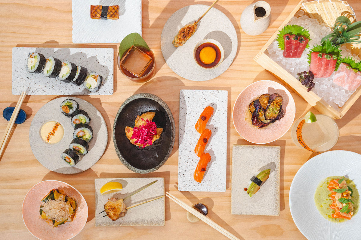 A colorful spread at Doko highlights the range of sushi, sashimi, skewers, and other Japanese dishes served by the Duckstache Hospitality concept. | Photo by Studio Rivera