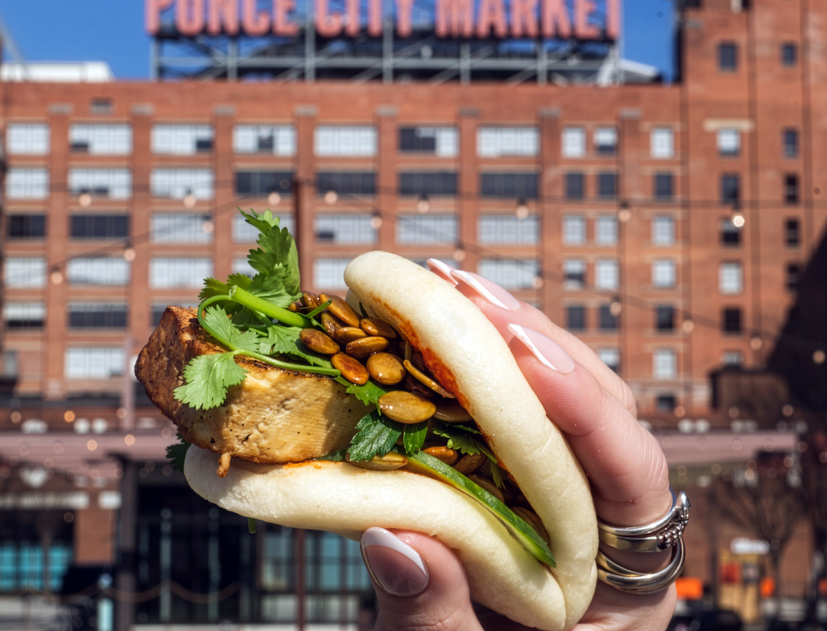 El Super Pan ATL - DiningOut A smoken tofu bun from El Super Pan at Ponce City Market. | Photo by IMPRINTS