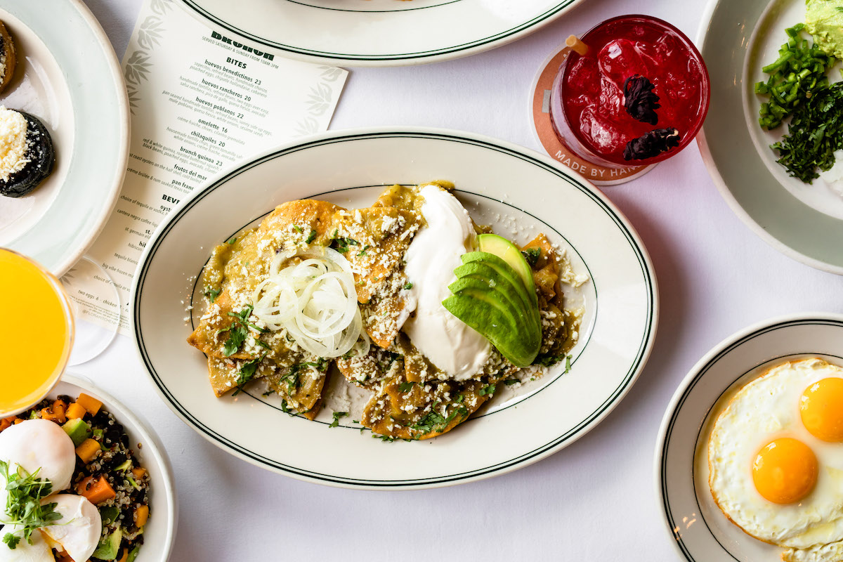 Chilaquiles are among the brunch favorites on offer at Flora Mexican Kitchen, which brings back its Labor Day Brunch on September 7. | Photo by Kirsten Gilliam Photography