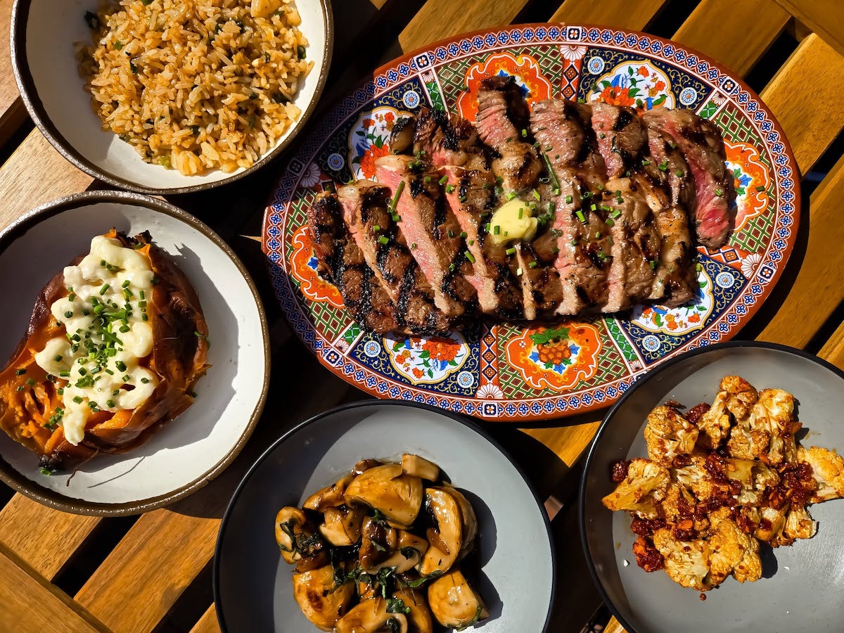 Moon Rabbit puts its own spin on Tuesday steak night, pairing grilled beef with a rotating selection of sides. | Photo by Moon Rabbit