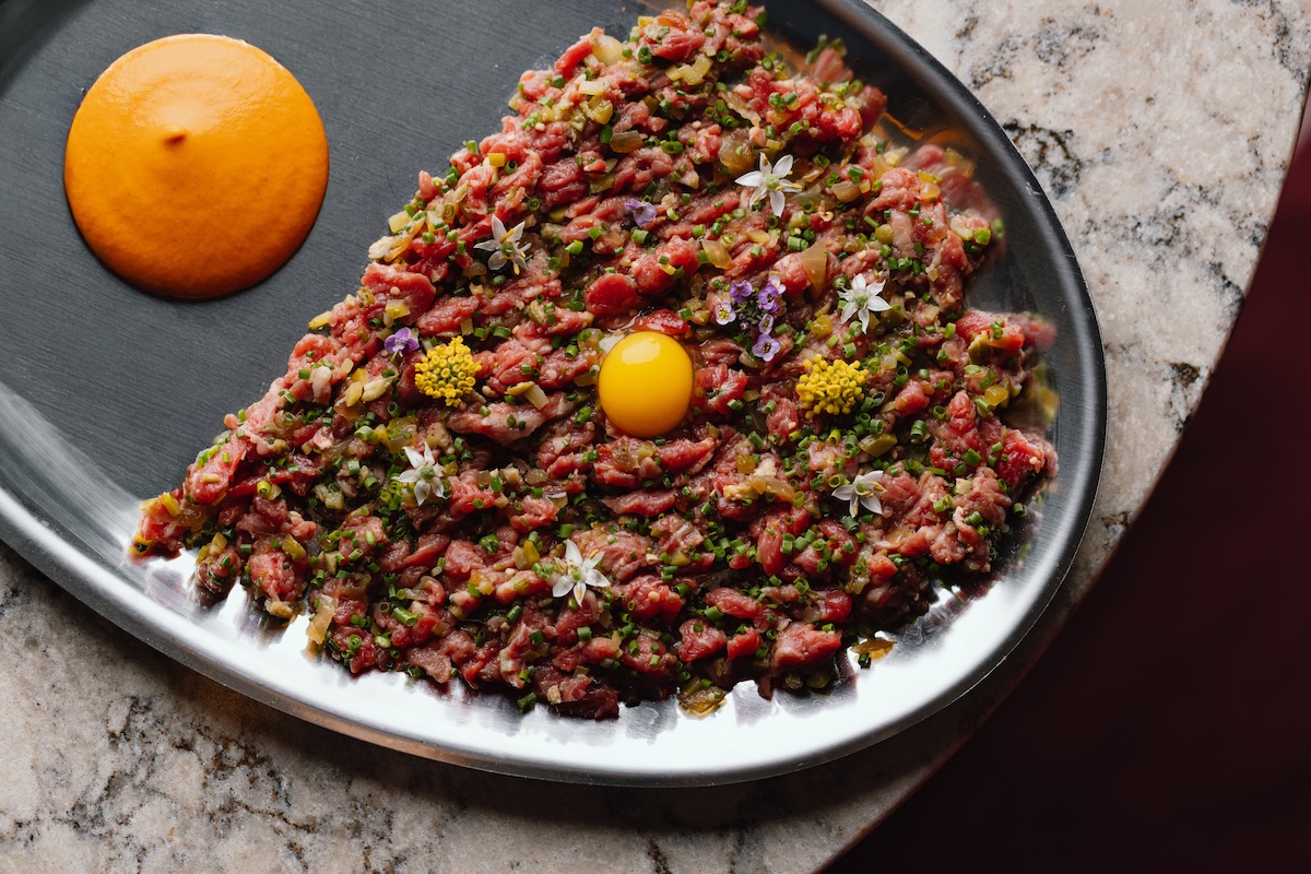 Steak tartare is a gorgeous hit at this new restaurant. | Photo courtesy of Broome